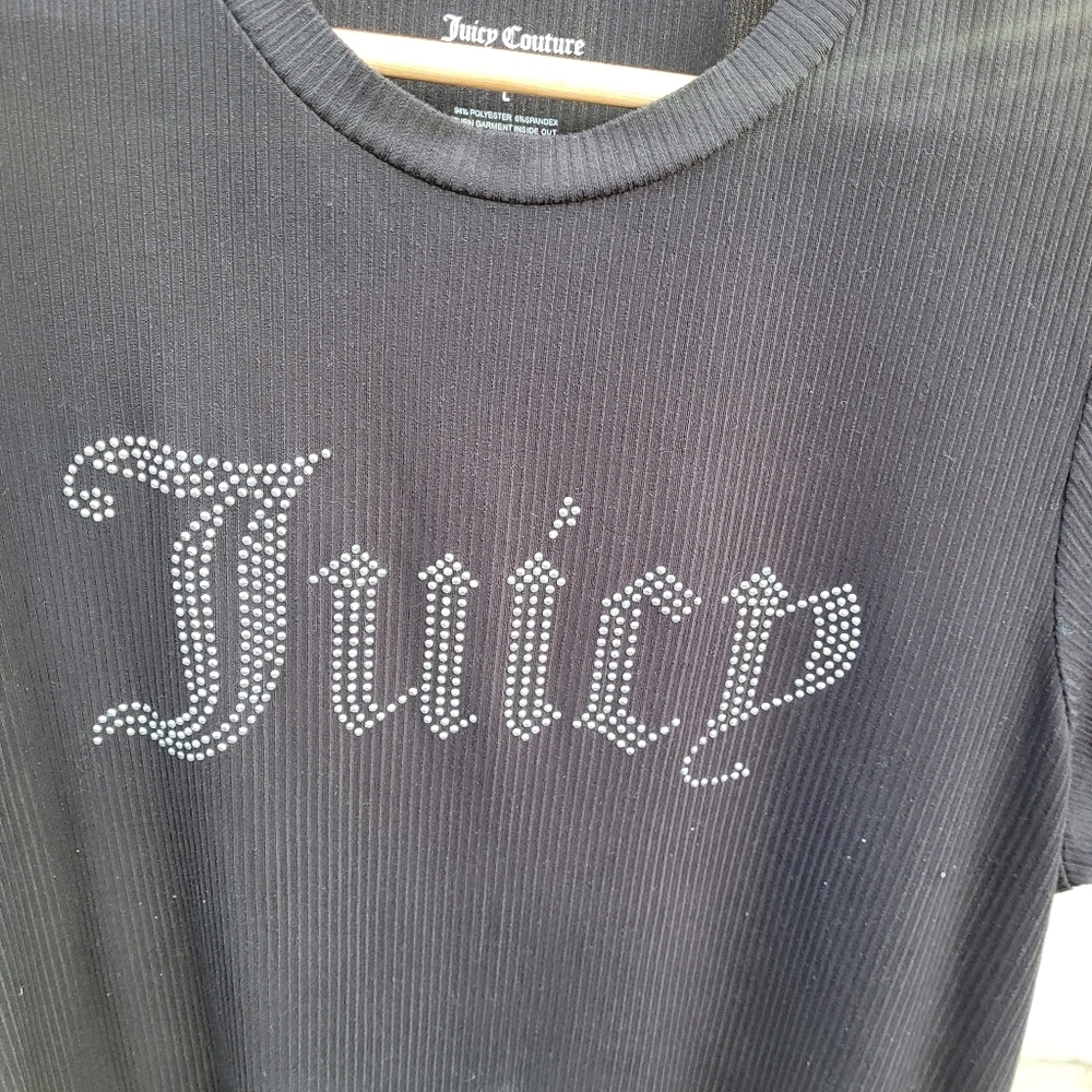 Juicy Couture Sleepwear Women's Black Top Sz L - Picture 4 of 4